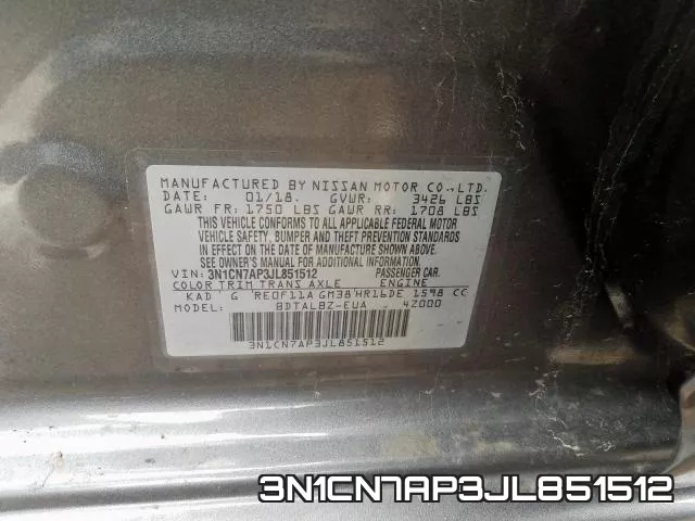 3N1CN7AP3JL851512 фото 2
