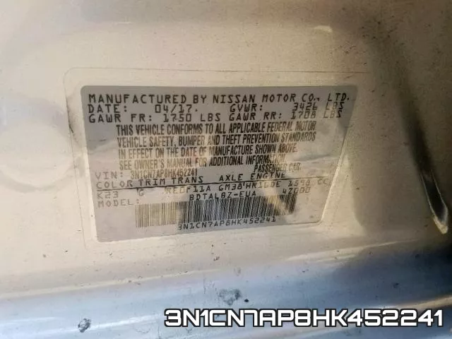 3N1CN7AP8HK452241 фото 2