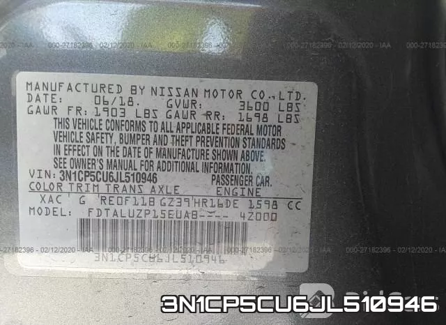 3N1CP5CU6JL510946 фото 10