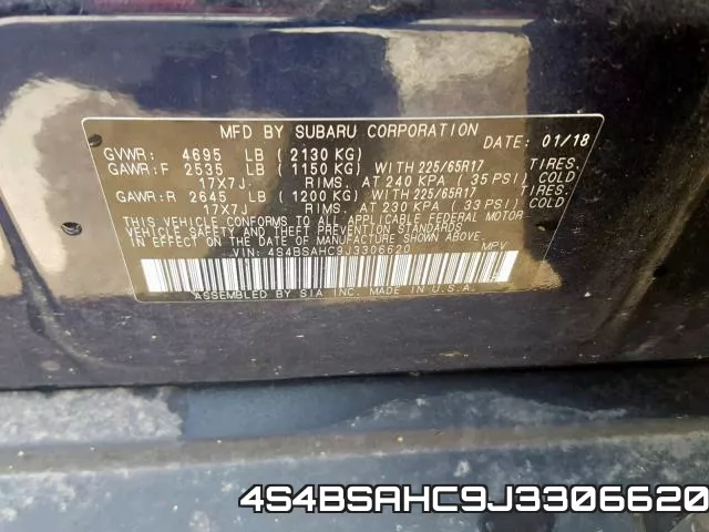 4S4BSAHC9J3306620 фото 2