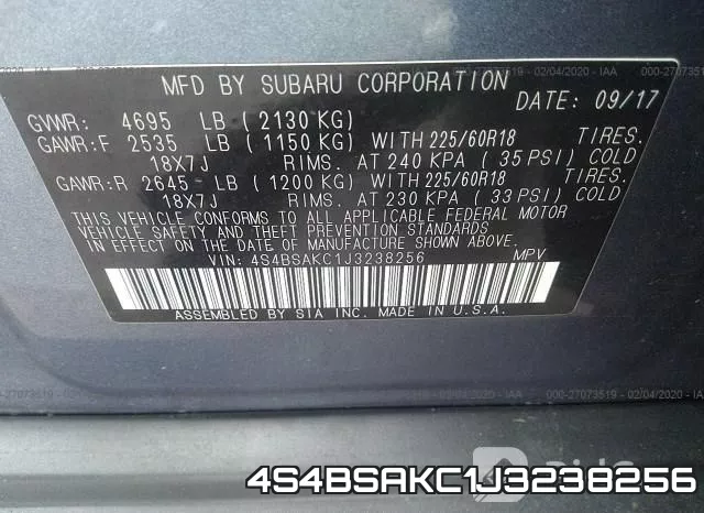 4S4BSAKC1J3238256 фото 10