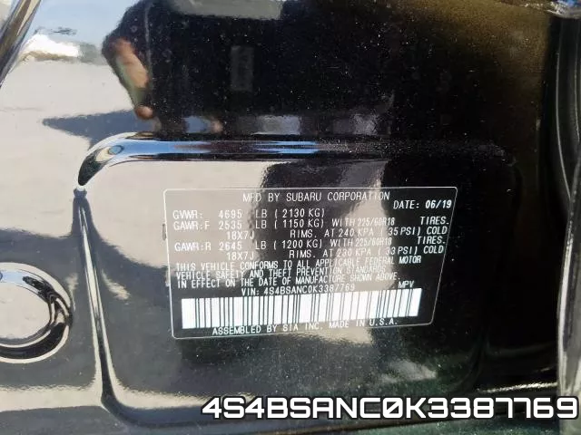 4S4BSANC0K3387769 фото 2