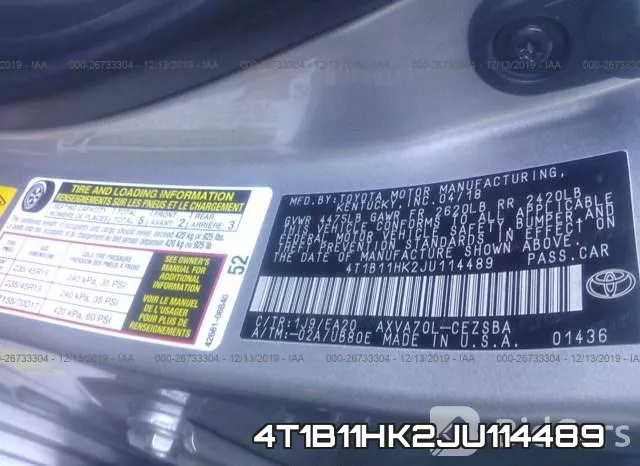 4T1B11HK2JU114489 фото 8