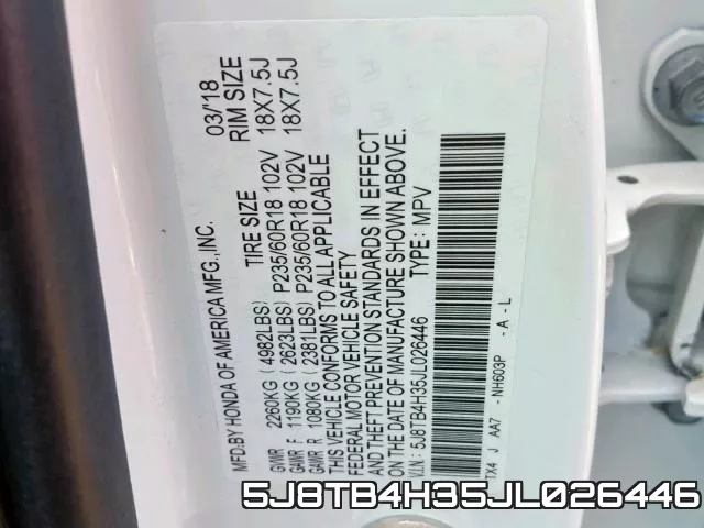 5J8TB4H35JL026446 фото 2