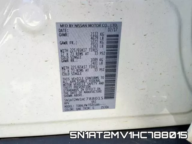 5N1AT2MV1HC788015 фото 2