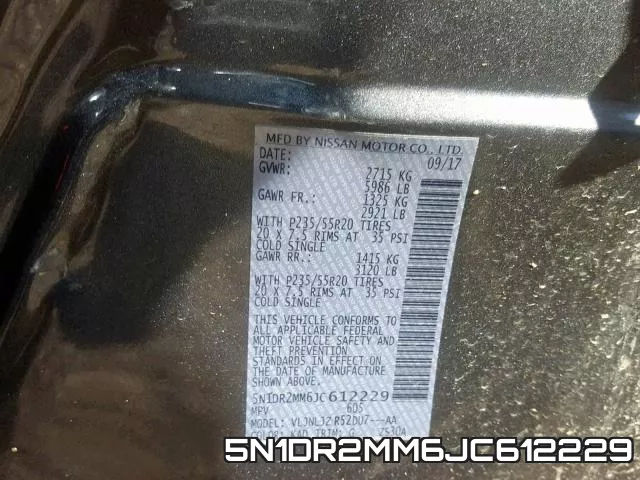 5N1DR2MM6JC612229 фото 2