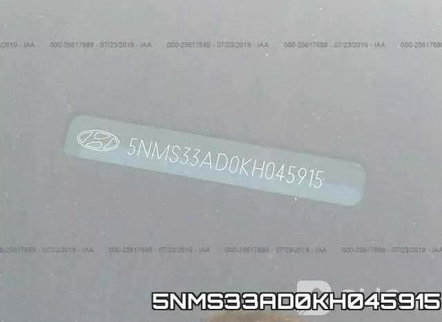 5NMS33AD0KH045915 фото 10