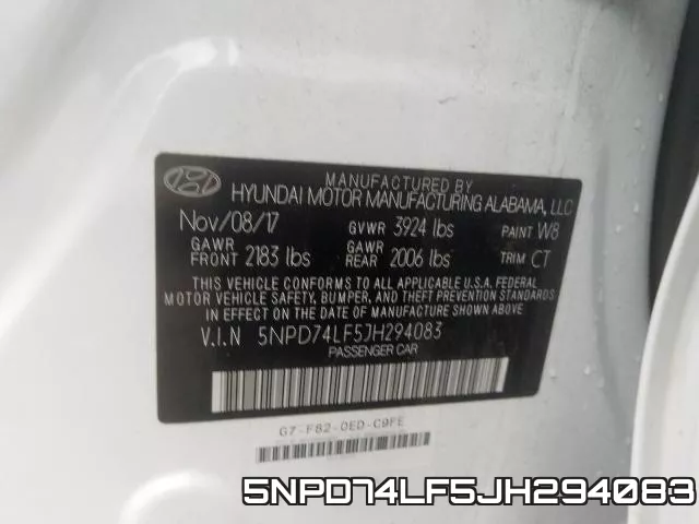 5NPD74LF5JH294083 фото 2