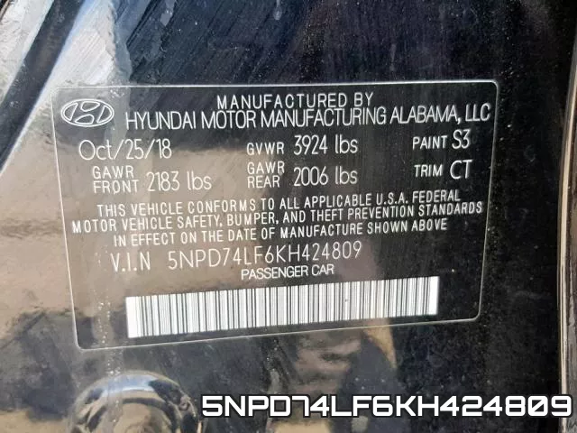 5NPD74LF6KH424809 фото 2
