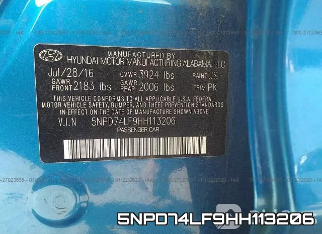 5NPD74LF9HH113206 фото 10