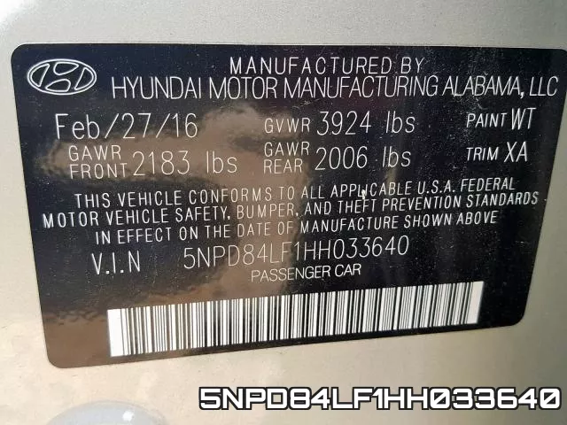 5NPD84LF1HH033640 фото 2