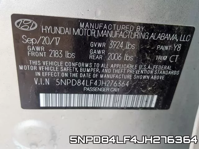 5NPD84LF4JH276364 фото 2