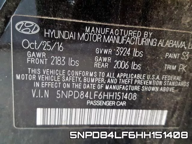 5NPD84LF6HH151408 фото 2