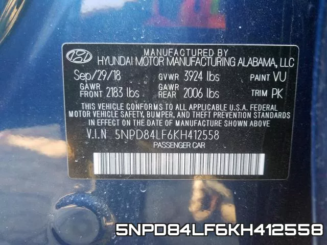5NPD84LF6KH412558 фото 2