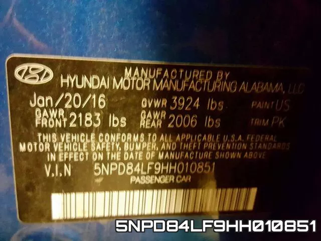 5NPD84LF9HH010851 фото 2