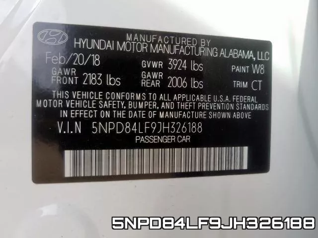 5NPD84LF9JH326188 фото 2