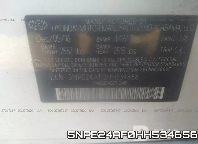 5NPE24AF0HH534656 фото 6