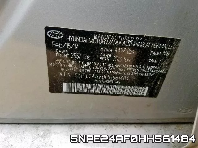 5NPE24AF0HH561484 фото 2