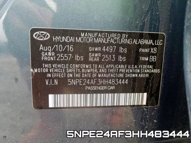 5NPE24AF3HH483444 фото 2