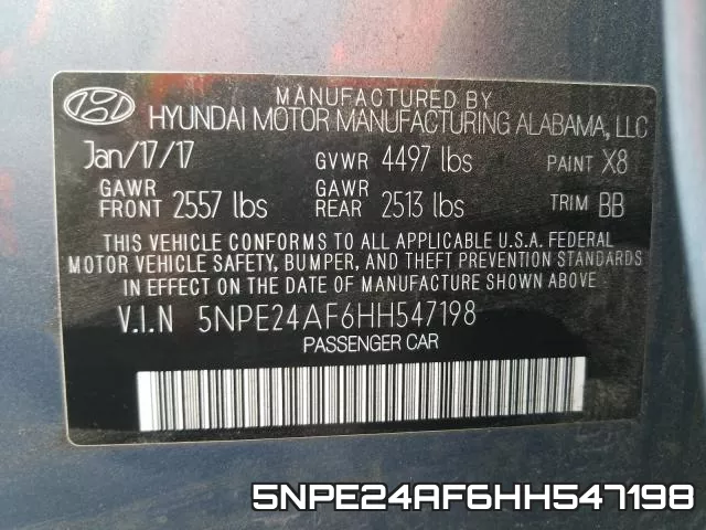 5NPE24AF6HH547198 фото 2