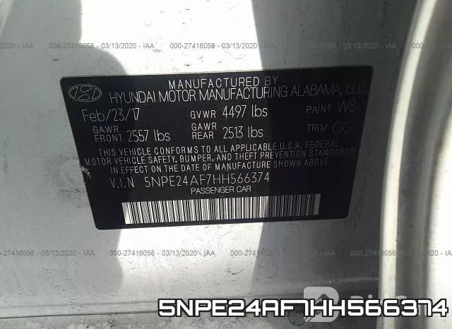 5NPE24AF7HH566374 фото 10