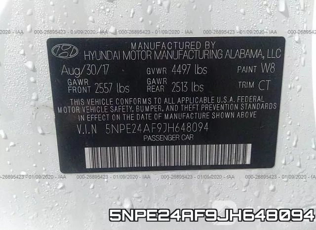 5NPE24AF9JH648094 фото 10