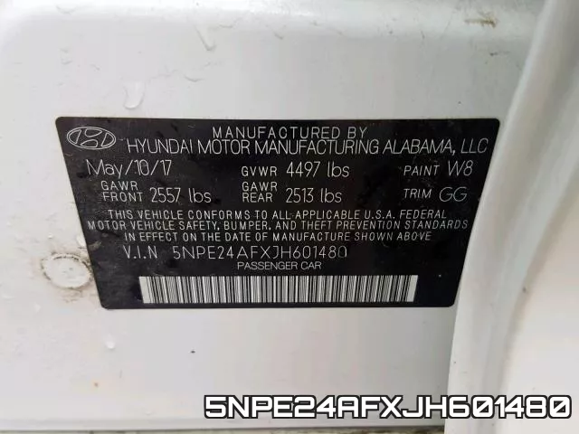 5NPE24AFXJH601480 фото 2