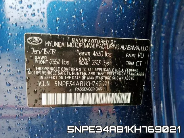 5NPE34AB1KH769021 фото 2