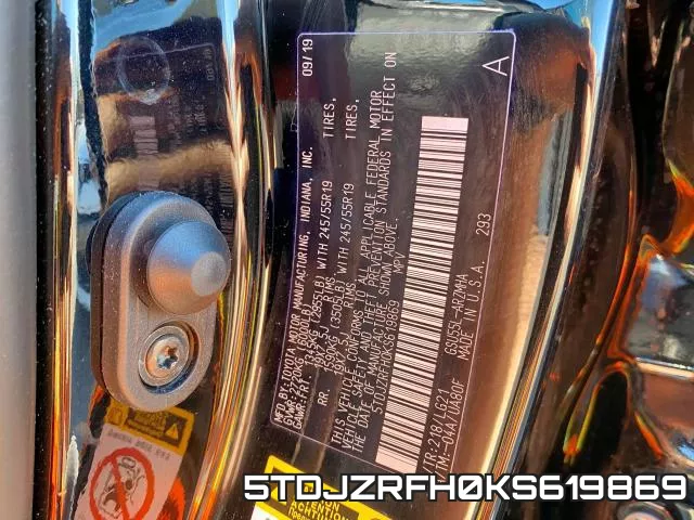 5TDJZRFH0KS619869 фото 2