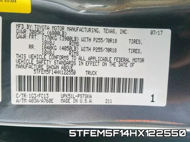 5TFEM5F14HX122550 фото 2