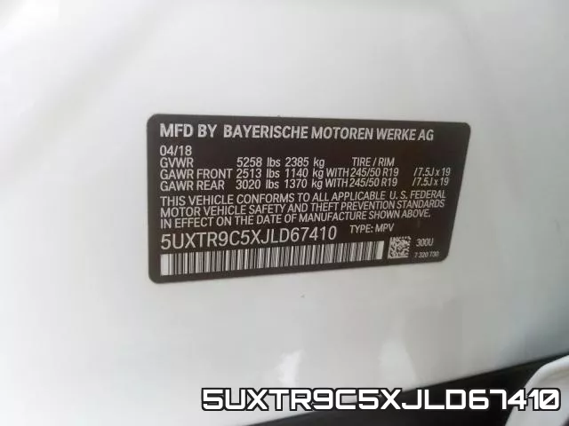 5UXTR9C5XJLD67410 фото 2