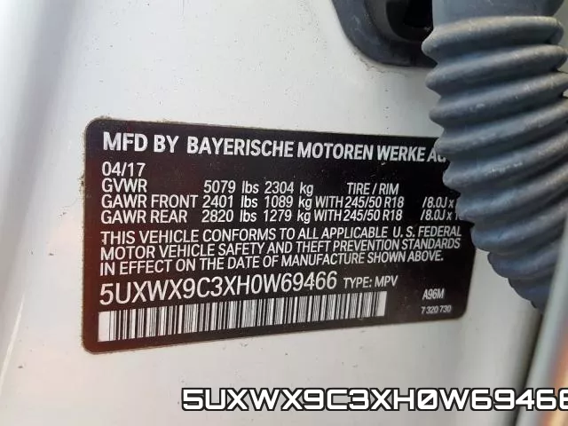 5UXWX9C3XH0W69466 фото 2