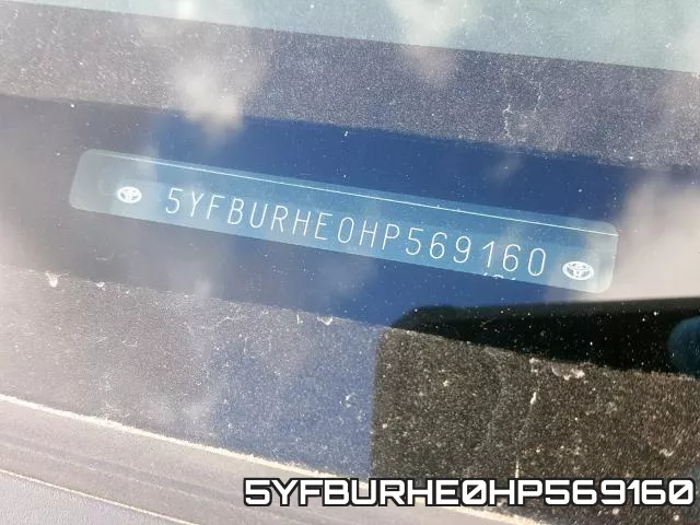 5YFBURHE0HP569160 фото 2