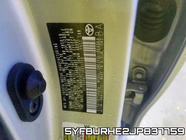 5YFBURHE2JP837759 фото 2