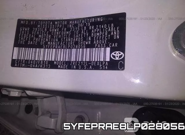 5YFEPRAE8LP028056 фото 10