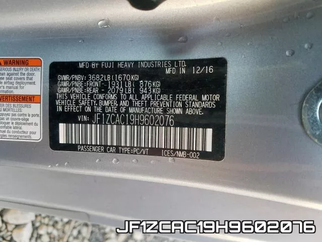 JF1ZCAC19H9602076 фото 2
