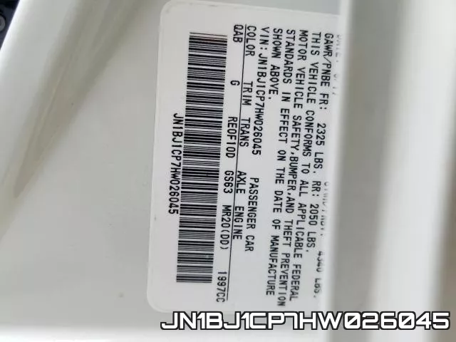 JN1BJ1CP7HW026045 фото 2