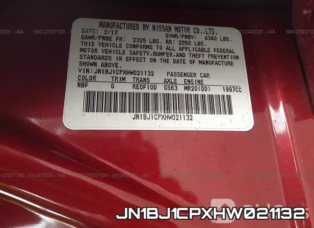 JN1BJ1CPXHW021132 фото 10