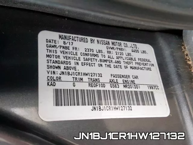 JN1BJ1CR1HW127132 фото 2