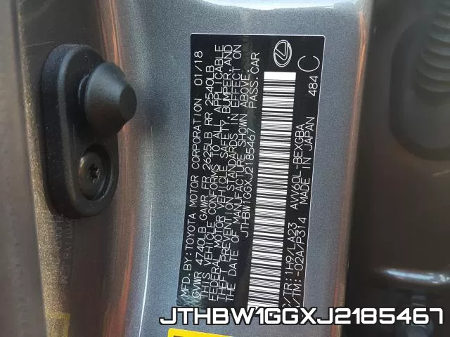JTHBW1GGXJ2185467 фото 2