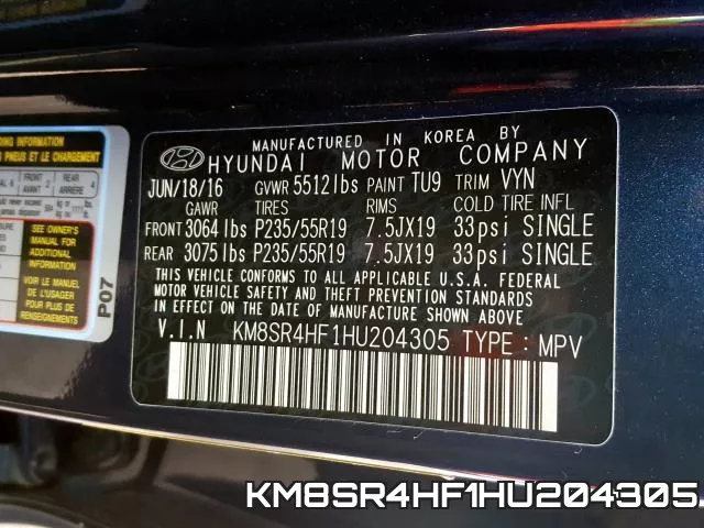 KM8SR4HF1HU204305 фото 2