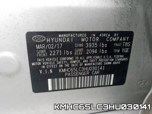 KMHC65LC3HU030141 фото 2