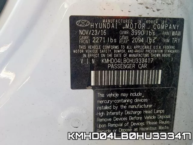 KMHD04LB0HU333417 фото 2