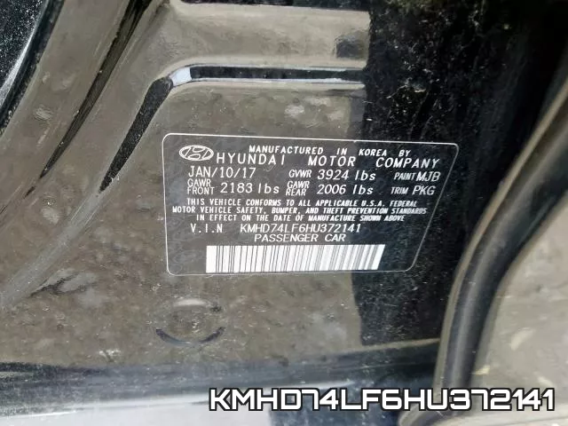 KMHD74LF6HU372141 фото 2