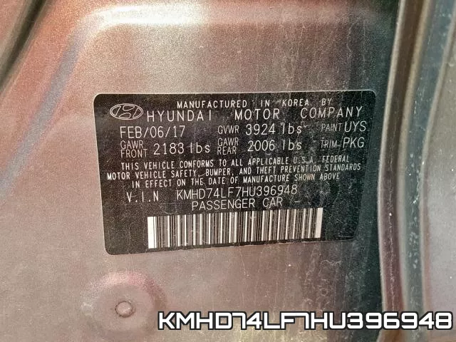 KMHD74LF7HU396948 фото 2
