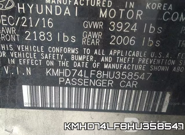 KMHD74LF8HU358547 фото 10