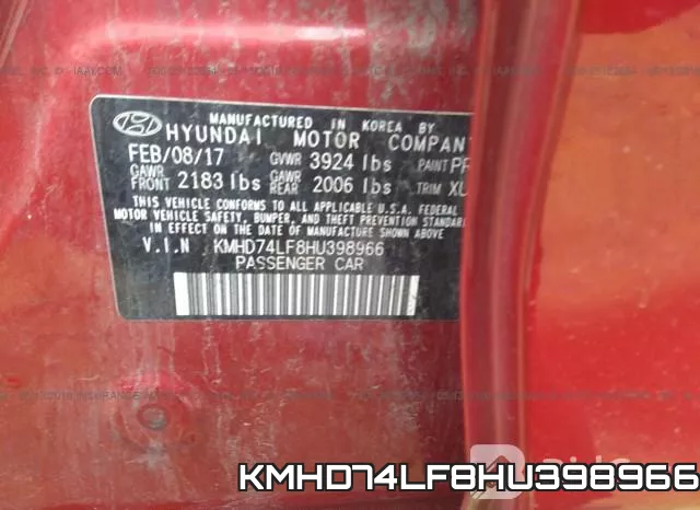 KMHD74LF8HU398966 фото 10