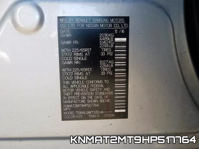 KNMAT2MT9HP517764 фото 2