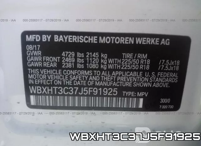WBXHT3C37J5F91925 фото 10
