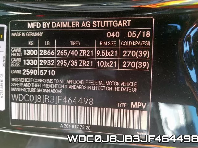 WDC0J8JB3JF464498 фото 2
